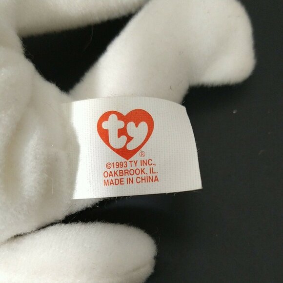 Ty Teenie Beanie Canada Maple The Bear Teddy 6 inch White Red with Hang Tag - Picture 5 of 6